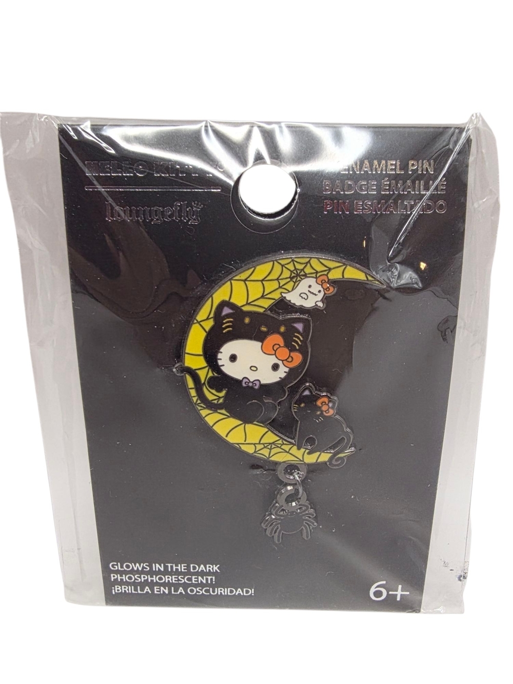 Hello Kitty Costume Halloween Glow-In-The-Dark Enamel Pin 2"